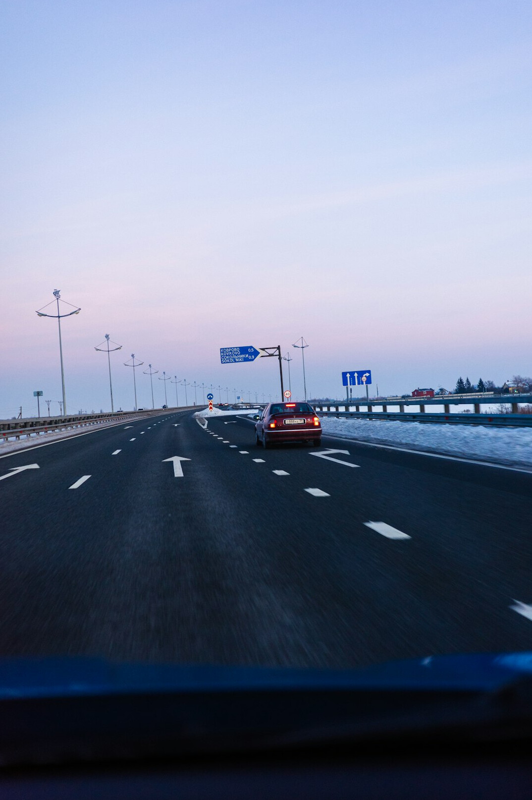 futuristic electric car on highway