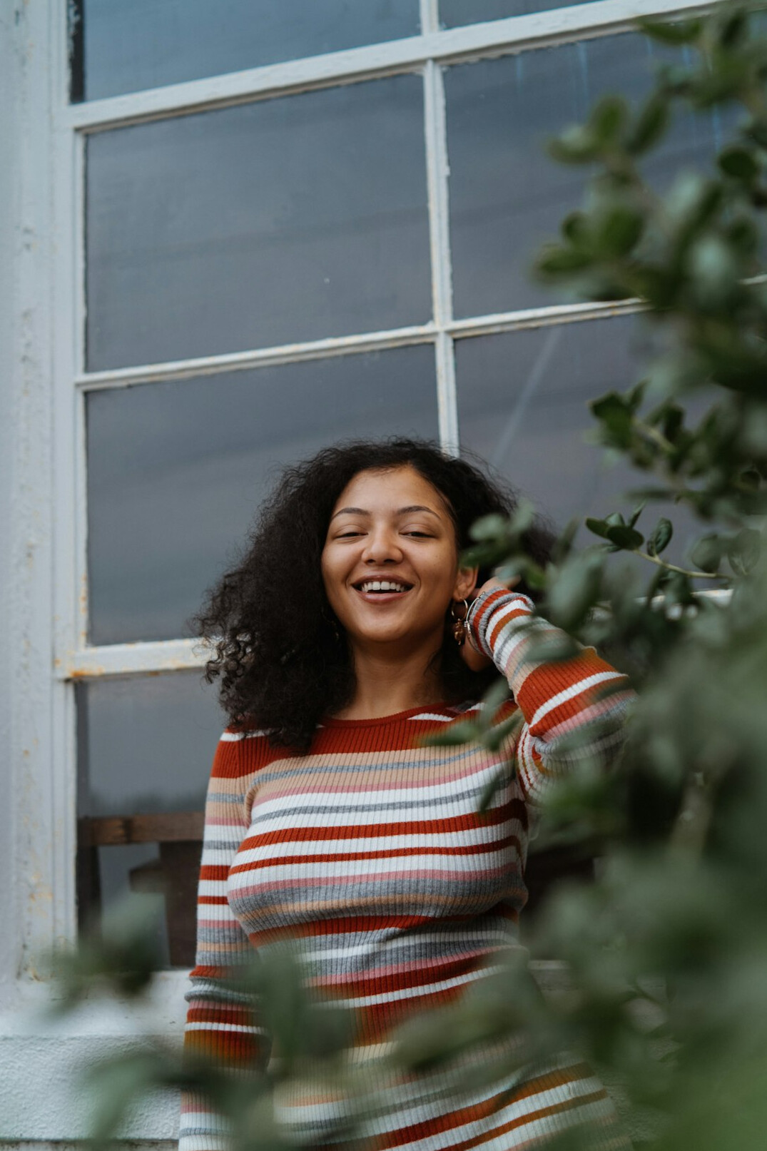 Portrait of a smiling woman editor