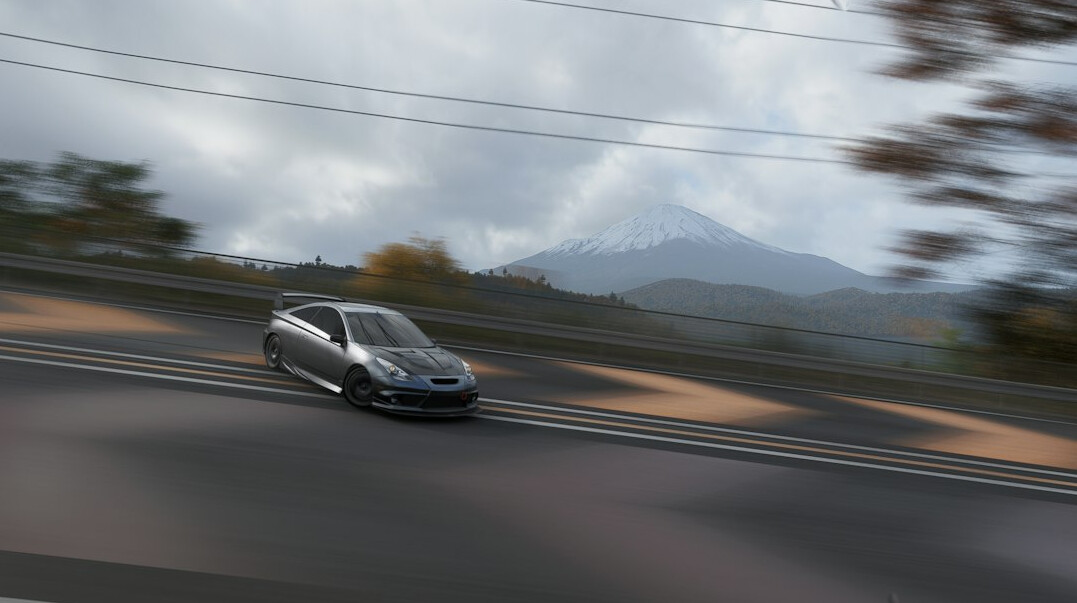 futuristic electric car on road